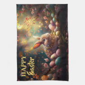 Happy Ostersonne mit Ostereiern Geschirrtuch (Vertikal)