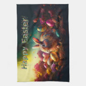 Happy Ostersonne mit Ostereiern Geschirrtuch (Vertikal)