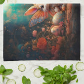 Happy Ostersonne mit Ostereiern Geschirrtuch (Gefaltet)