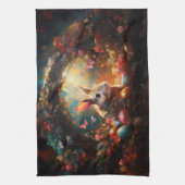 Happy Ostersonne mit Ostereiern Geschirrtuch (Vertikal)