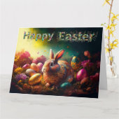 Happy Ostersonne mit Ostereiern Karte (Gelbe Blume)