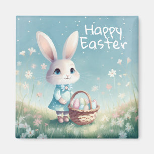 Happy Ostersonne mit Ostereiern Magnet
