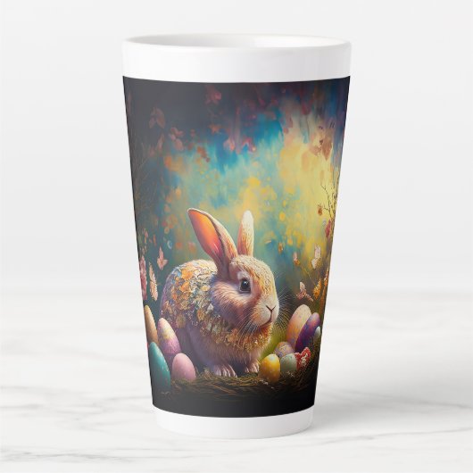 Happy Ostersonne mit Ostereiern Milchtasse (Vorderseite)
