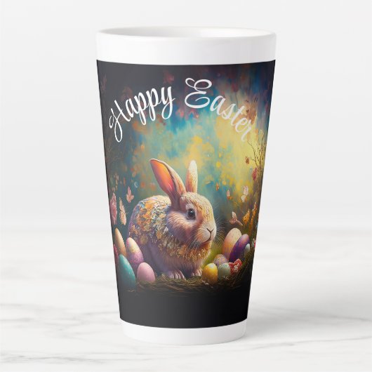 Happy Ostersonne mit Ostereiern Milchtasse (Vorderseite)