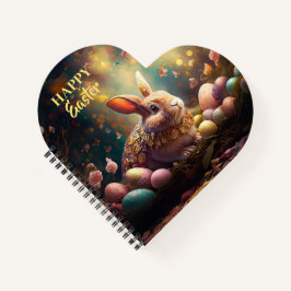Happy Ostersonne mit Ostereiern Notizblock