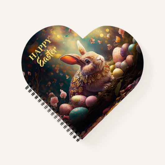 Happy Ostersonne mit Ostereiern Notizblock (Vorderseite)