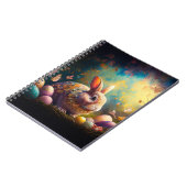 Happy Ostersonne mit Ostereiern Notizblock (Linke Seite)