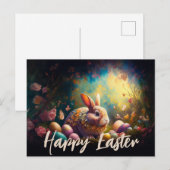 Happy Ostersonne mit Ostereiern Postkarte (Vorne/Hinten)