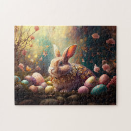 Happy Ostersonne mit Ostereiern Puzzle