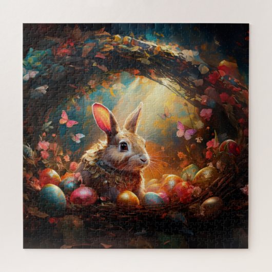 Happy Ostersonne mit Ostereiern Puzzle (Horizontal)