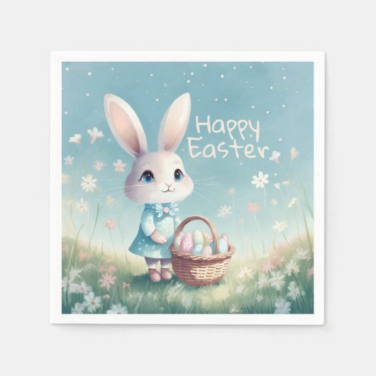 Happy Ostersonne mit Ostereiern Serviette (Vorderseite)