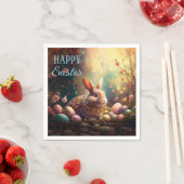 Happy Ostersonne mit Ostereiern Serviette (Beispiel)