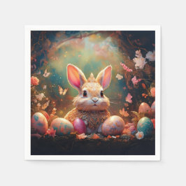 Happy Ostersonne mit Ostereiern Serviette