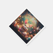 Happy Ostersonne mit Ostereiern Serviette (Ecke)