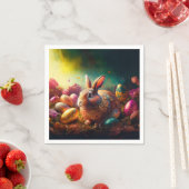 Happy Ostersonne mit Ostereiern Serviette (Beispiel)