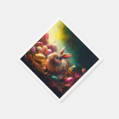 Happy Ostersonne mit Ostereiern Serviette (Ecke)