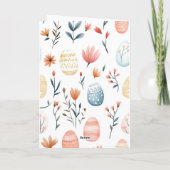 Happy Ostersonne und Eier Feiertagskarte (Rückseite)