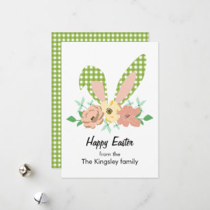 Happy Ostersonnige Ohren und individuelle Name Feiertagskarte