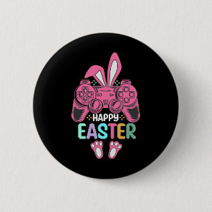 Happy Ostertag Bunny Egg Fun Boys Girls Kinder Spi Button