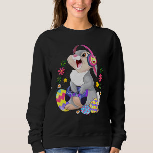 Happy Ostertag Bunny Egg Funny Boys Girls Kinder G Sweatshirt