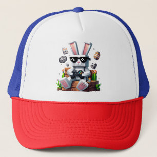 Happy Ostertag Bunny Egg Video Gamer Ostertag Truckerkappe