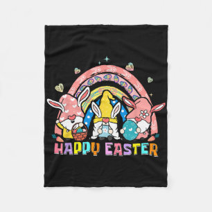 Happy Ostertag Bunny Gnome Ostereier Carrot Gno Fleecedecke