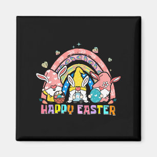 Happy Ostertag Bunny Gnome Ostereier Carrot Gno Magnet