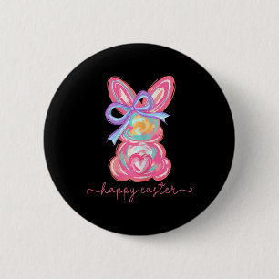 Happy Ostertag Bunny Rabbit Brushstroke T-Shirt Wo Button