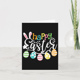 Happy Ostertag farbenfrohe Eier Jagen Niedlich Bun Karte