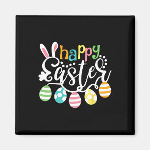 Happy Ostertag farbenfrohe Eier Jagen Niedlich Bun Magnet