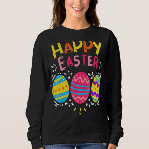 Happy Ostertag farbenfrohe Eierjagd Niedlich Sweatshirt