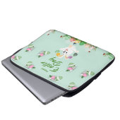 Happy Ostertag - Funny Bunny und Eggs Oster Laptopschutzhülle (Vorne Knopf)