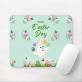 Happy Ostertag - Funny Bunny und Eggs Oster Mousepad (Mit Mouse)