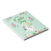 Happy Ostertag - Funny Bunny und Eggs Oster Notizblock (angewinkelt)