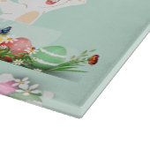 Happy Ostertag - Funny Bunny und Eggs Oster Schneidebrett (Ecke)