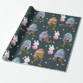 Happy Ostertag - Funny Bunny Wakes Pattern Geschenkpapier (Ungerollt)