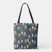 Happy Ostertag - Funny Bunny Wakes Pattern Tasche (Rückseite)