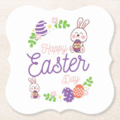 Happy Ostertag, Funny Ostertag Untersetzer (Vorderseite)