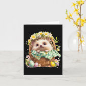 Happy Ostertag - Igel im Innern eines Waldes Karte (Gelbe Blume)