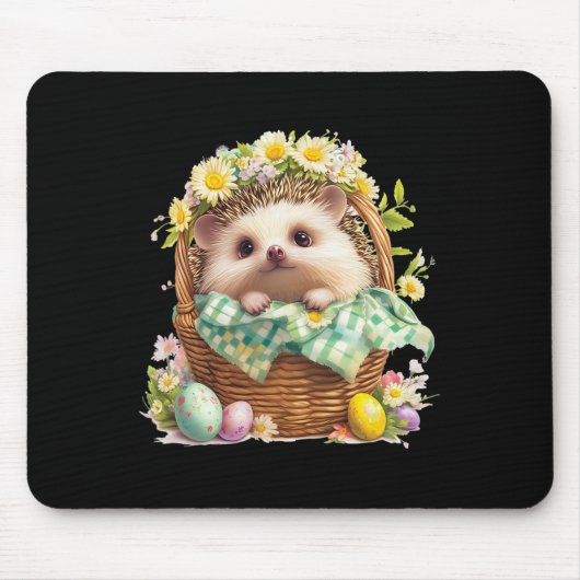 Happy Ostertag - Igel im Innern eines Waldes Mousepad (Vorne)