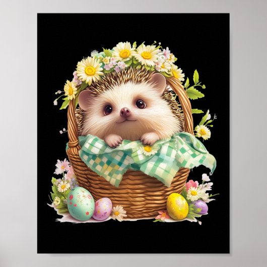 Happy Ostertag - Igel im Innern eines Waldes Poster (Vorne)