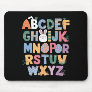 Happy Ostertag mit Niedlichem Hasen und Ständer Mousepad