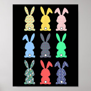 Happy Ostertag Niedlich Bunny Rabbit Lover Kids Bo Poster