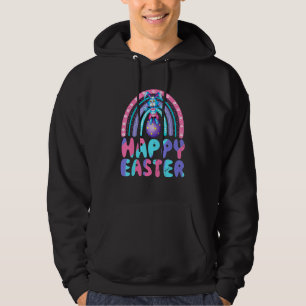 Happy Ostertag Niedlich Bunny Rabbit Rainbow Women Hoodie