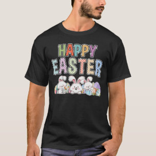 Happy Ostertag Niedlicher Bunny mit Eiern Ostern T-Shirt