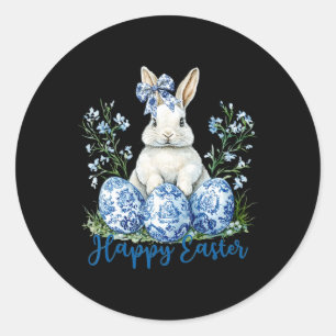 Happy Ostertag Niedliches Ei Bunny Celebrate Women Runder Aufkleber