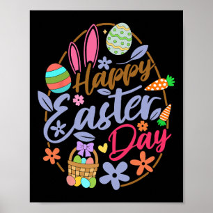Happy Ostertag Ostereier Osterfeier Bunnies Frauen Poster