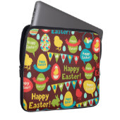 Happy Ostertag - Pattern Bunny und Eier Ostern Laptopschutzhülle (Vorne Rechts)
