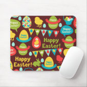 Happy Ostertag - Pattern Bunny und Eier Ostern Mousepad (Mit Mouse)