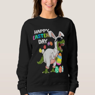 Happy Ostertag Rex Dinosaur Osterfest Bunny Egg Co Sweatshirt